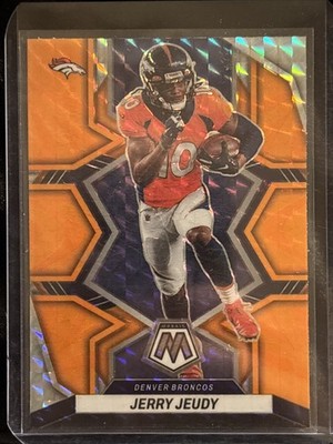 2022 Panini Mosaic Jerry Jeudy #60 Reactive Orange Mosaic Prizm