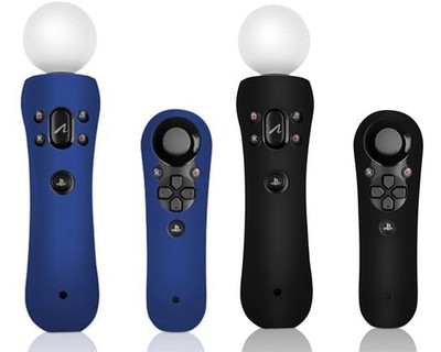 2x PACK Set Silikon Skin Schutz-Hülle für Sony PS Move VR Controller PS3 PS4 PS5