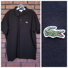 Lacoste Mens Classic Fit Original L.12.12 Polo 3XL 8 Black 100 Cotton Crocodile