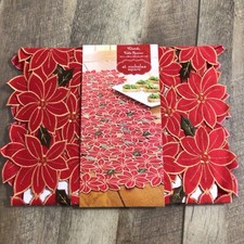 St. Nicholas Square Cut-Out Table Runner Christmas Yuletide 36"x13"