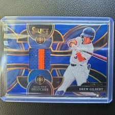 Drew Gilbert 2024 Panini Select MLB Blue /49 Selective Swatches Patch Mets