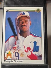 1990 Upper Deck Marquis Grissom #9 Rookie Card RC Montreal Expos. rookie card picture