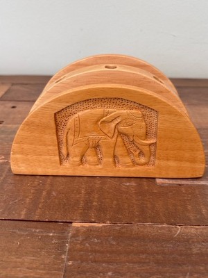 TLM Trading Ltd Handgefertigter Elefant Serviettenhalter 2912 W 