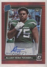 2021 Donruss Optic Rated Rookie Red Hyper Prizm Alijah Vera-Tucker Auto 0j7s