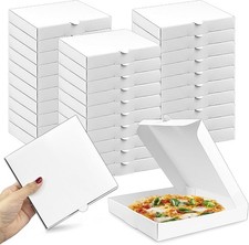 30 PCS White Mini Pizza Boxes 5.1x5.1x0.78 Inch For Homemade Pizzas and Crafts