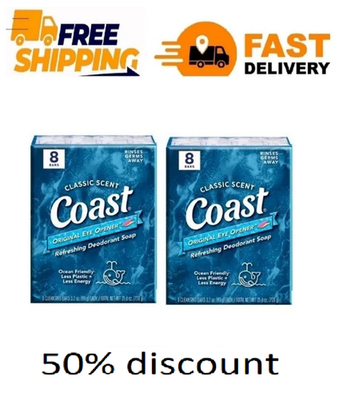 #ad #ad Coast Refreshing Deodorant Bar Soap for All Skin Types Classic Scent 16 Bars $10.05