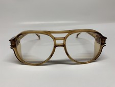 Vintage AO Safety Glasses Z87 5 3/4 Brown Color Aviator Style American Optical