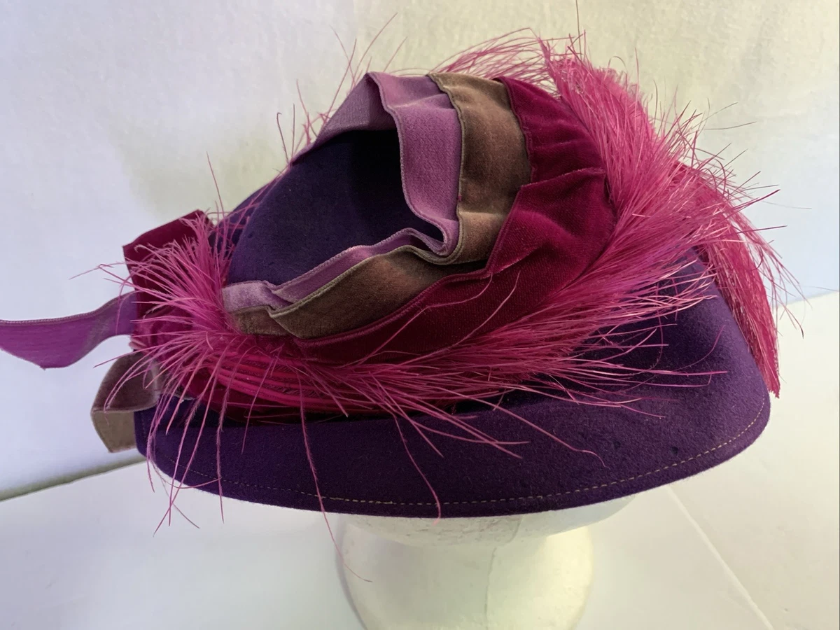 Fascinator Purple Vintage Hats for Women for sale | eBay display picture 3