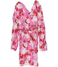 GUESS Womens Roses Mini Dress, Pink, X-Small