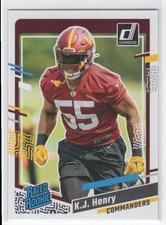 2023 Donruss Rated Rookie K.J. Henry Rookie Washington Commanders #400
