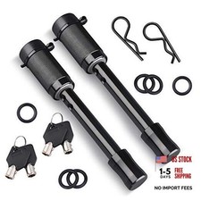 Trailer Hitch Pin Lock Set, 5/8 Inch Locking Hitch Pin with Hitch Locks-2 Pack
