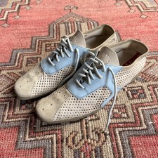 Vintage Y2K Prada Sport Leather Perforated Shoes Derby Sneaker Sz 36