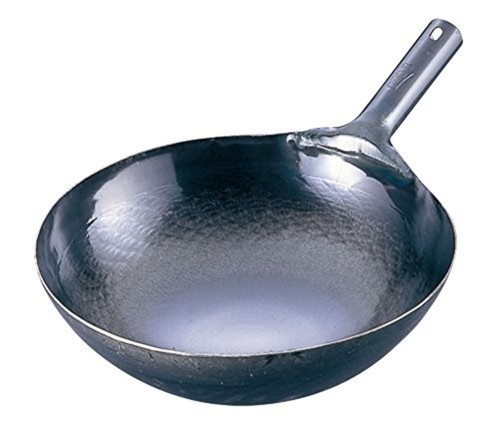 Yamada Chinesisch Gehämmert Eisen Wok 36cm 1.6mm Dick ATY923 F/S W/Tracking # - Bild 2 von 3
