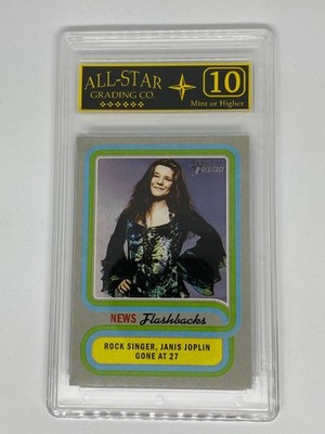 Janis Joplin Topps Heritage Flashback 2019 All Star Grading Graded 10 Musikkarte