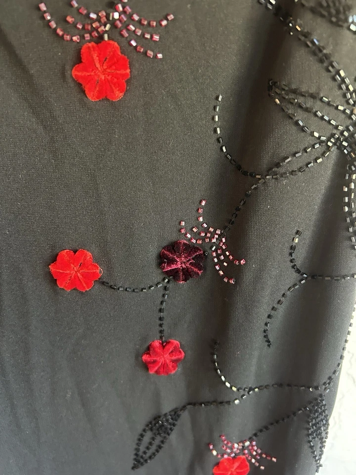 Vintage 90s Y2K JS Maxi Formal Dress 10 Fairy Grunge Beaded Goth Prom Hoco - Image 4 of 4