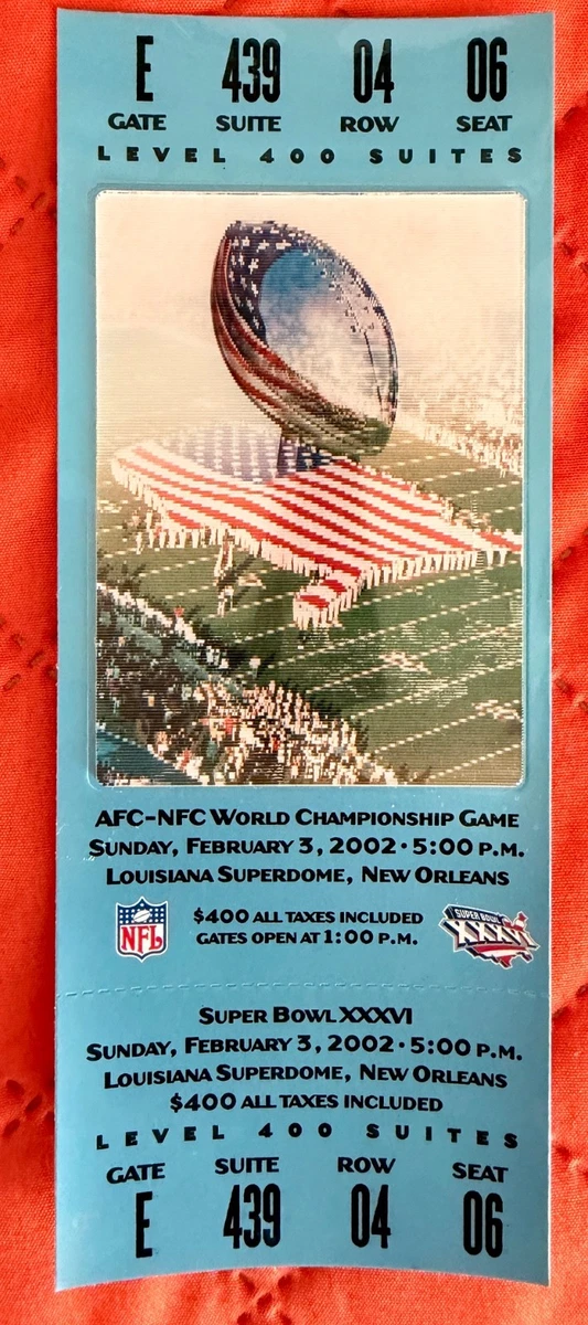 Super Bowl In Vintage Sports Ticket Stubs for sale | eBay