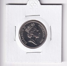 AUSTRALIAN: 1988  10 CENT  UNC COIN IN 2X2 HOLDER #6380