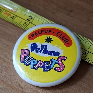 vintage Pelham Puppets PELPUP CLUB 1.5" Tin Pin/Badge