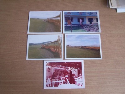 5 Vintage Photo's Holiday Camp Chalets Miniatur Zug Oktober 1965 Kodacolor