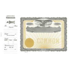 NEW Goes 71 Common Blank Stock Certificate Si...