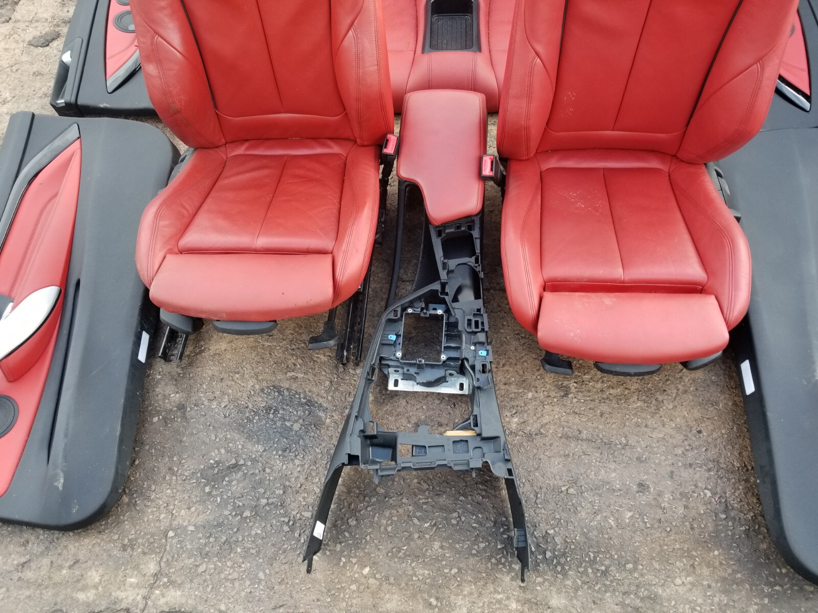 BMW 4 SERIES F32 COUPE COMPLETE M SPORT HEATED RED INTERIOR SEATS SET