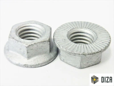 MARKENLOS Flange Nut Steel flZn Coated Locking Rib Strength 10 Locking Tooth Nuts