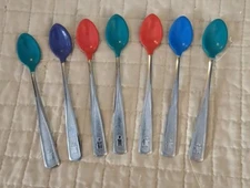 First Years Baby Spoons Soft Bite Rubber Tip Stainless 7 Colorful