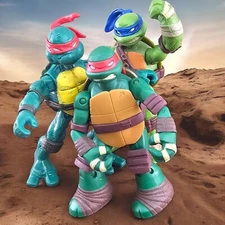 TMNT Teenage Mutant Ninja Turtles Action Figure Paramount Playmates Lot 2000s