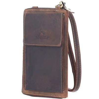 The Skandinavian Brand Leder Multifunktions-Umhängetasche braun