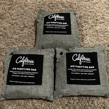CALIFORNIA HOME GOODS 3 X 200 GRAMS BAMBOO CHARCOAL AIR PURIFYING BAGS