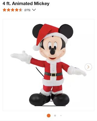 Animated Mickey Mouse Holiday Hat Mickey Mouse Wearing Santa Hat Holding Candy PNG main image 2