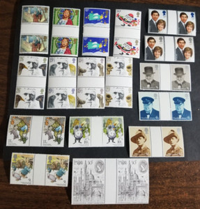 U.K.-Nice Gutter Pairs- 19 different at low price  ( All MNH)