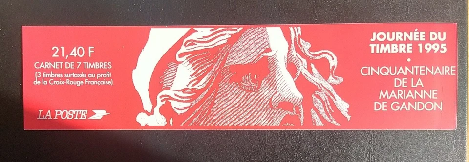 France 7 Timbres Carnet Journée Timbres Marianne De Gandon 1995 N° BC2935 Neuf** - Photo 2/2