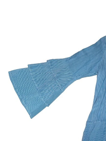 VETEMENTS Lucy Love abito a righe donna piccolo svolazzante manica con volant