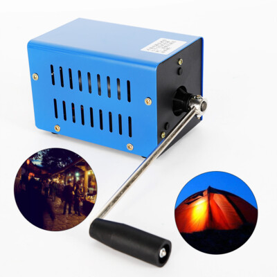 Handkurbel Generator Outdoor Ladegerät Tragbare Notdynamotor USB-Anschluss Metal