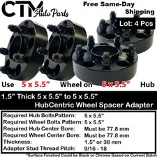 4x 1.5 Thick 5x5.5 Hubcentric Wheel Adapter Spacer Fit Ram1500 Dakota Durango
