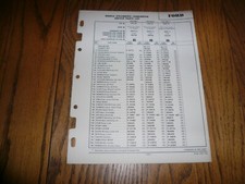 1941 - 1951 Ford Bendix Stromberg Carb Service Parts List - Oem