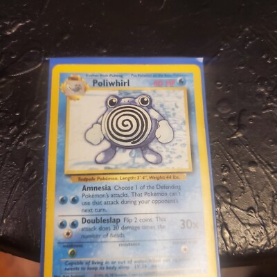 1995 poliwhirl pokemon card value 1995 Poliwhirl 38/102 Pokémon Card