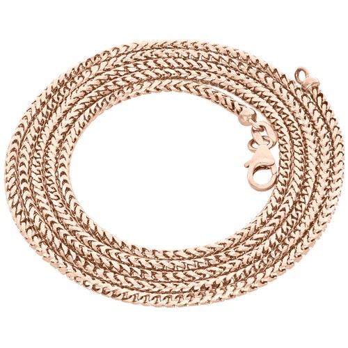 10K Rose Gold Solid Diamond Cut Franco 