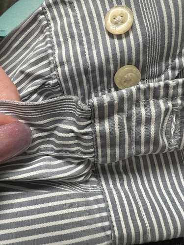 GANT Men’s Shirt Grey Striped Textured Size XL - Picture 9 of 10