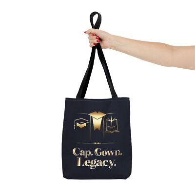 Graduation Tote Bag - Cap Gown Legacy - College Student Graduation Gifts