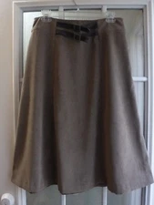 Norton&Co Stretch Brown A-Line Skirt Women 8 NWOT