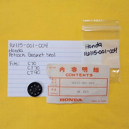New OEM HONDA Fuel Gas Petcock Gasket Seal C70 CT70 CT90 (16115001004