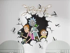 Rick & Morty Tv Show Decal 3D Smashed Wall Sticker Art Cartoon WC393