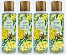 4 Victoria's Secret WILD WILLOW Fragrance Mist Body Spray Perfume 8.4 oz