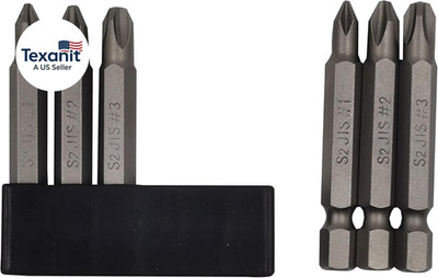 6Pcs 50Mm JIS Screwdriver Bit Set with Magnetic Tip,1/4 Hex Shank, S2 Alloy Stee