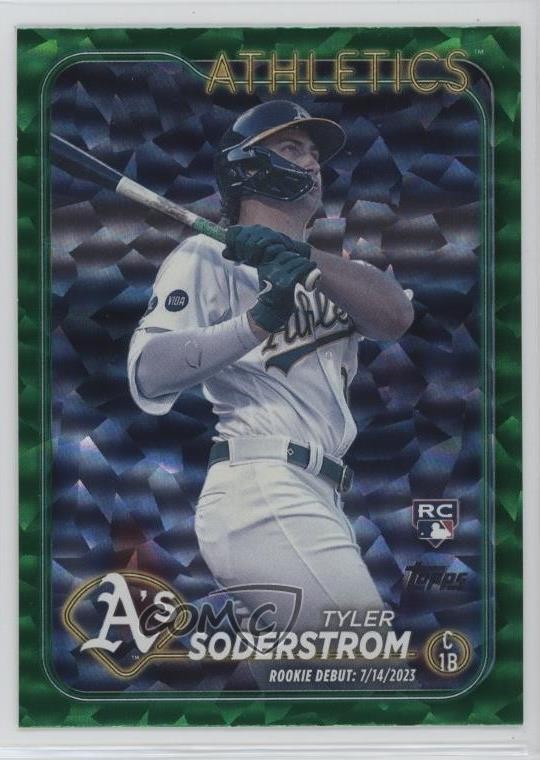 2024 Topps Update Rookie Debut Green Crackle Foilboard /499 Tyler Soderstrom 3p5