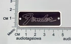 Fender Transitional Logo for Amp or Case Badge Custom Made Black/Silver Aluminum