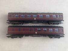 Hornby R429 & R447 BR Stanier Composite & Brake 2nd Corridor Coaches Maroon GC
