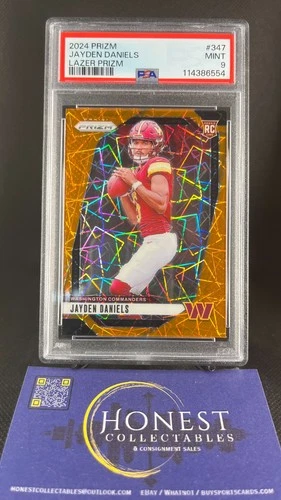 Jayden Daniels (RC) Grade PSA 9 - 2024 Panini Prizm Lazer Prizm Parallel #347
